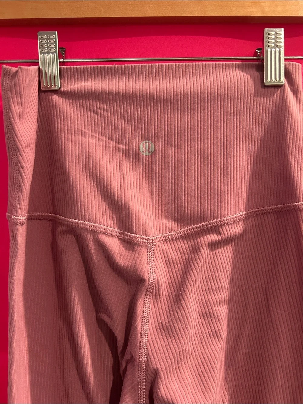 lululemon athletica Ribbed High-Rise Leggings in Rose